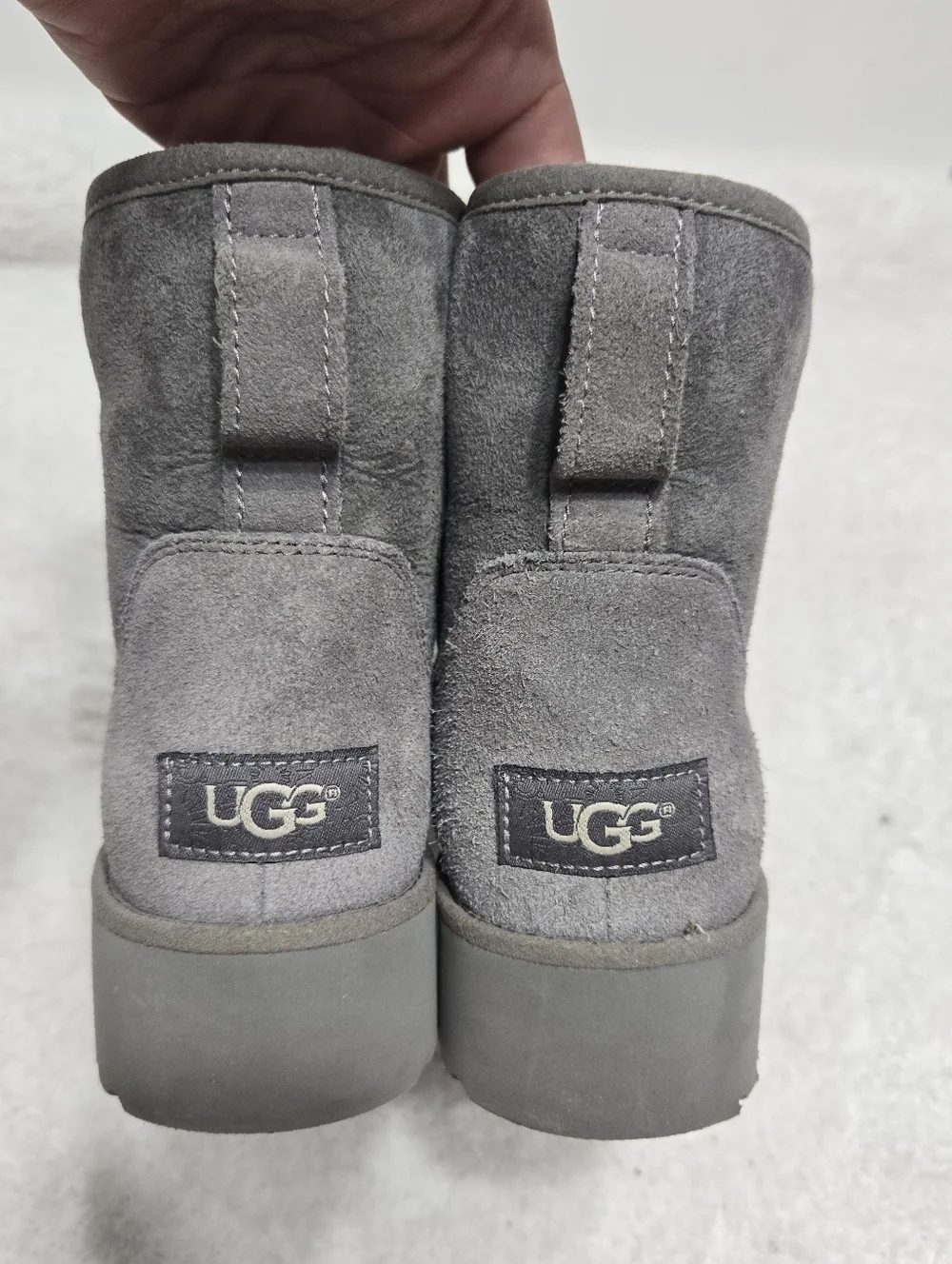 Ugg Women Classic Mini Boot In Gray Suede Sz 7